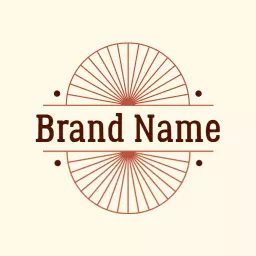 Elegant Light Beige and Brown Vintage Style Logo Template