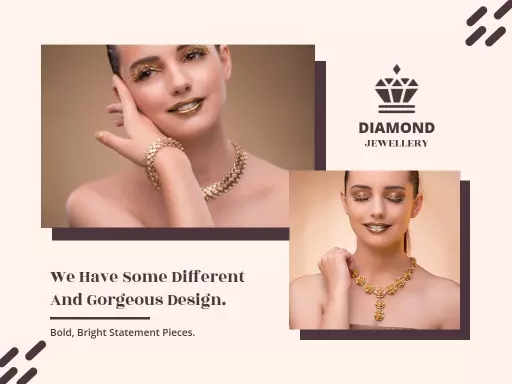 Elegant Light Pink Jewelry Business Showcase Presentation Template