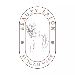 Elegant Line Art Design Emphasizing Beauty Salon Services Logo Template