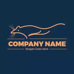 Elegant Line Art Design Featuring Fast Rat for Branding Logo Template