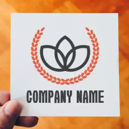 Elegant Lotus Design Incorporated with Rice Symbolism Logo Template
