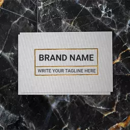 Elegant Marble Background Business Card Mockup Logo Template