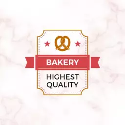 Elegant Marble Background with Highest Quality Bakery Logo Template