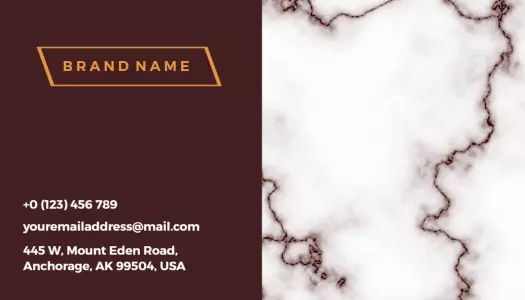Elegant Marble Effect Granite Business Card Template