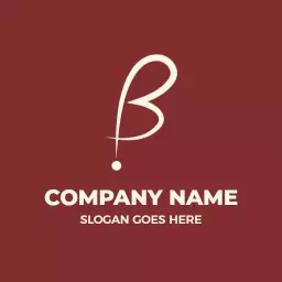 Elegant Maroon and White B Letter Designing Company Logo Template