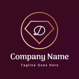 Elegant Maroon Diamond Design Showcasing Luxury Branding Logo Template