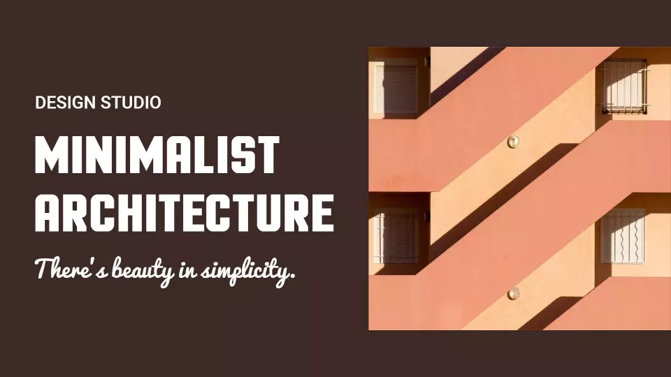Elegant Minimalist Architecture Design Principles Presentation Template