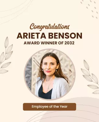 Elegant Minimalist Award Recognition Ceremony Poster Template