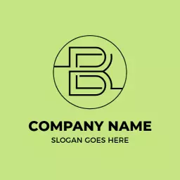 Elegant Minimalist B Letter Design on Soft Green Logo Template