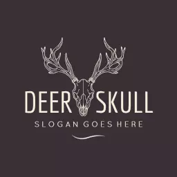 Elegant Minimalist Deer Skull Design for Nature Lovers Logo Template