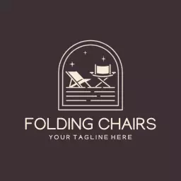 Elegant Minimalist Design Featuring Folding Chairs Furniture Logo Template
