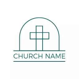 Elegant Minimalist Design Showcasing Faith and Community Logo Template