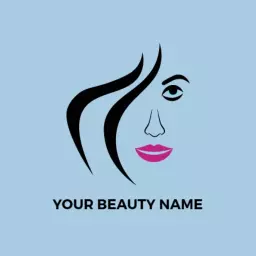 Elegant Minimalist Face Design Celebrating Beauty Essentials Logo Template
