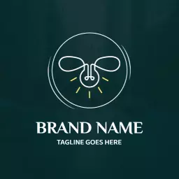 Elegant Minimalist Firefly Illustration with Light Effect Logo Template