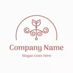 Elegant Minimalist Floral Design with Soft Rose Logo Template