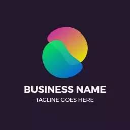 Elegant Minimalist Logo with Vibrant Color Blends Logo Template