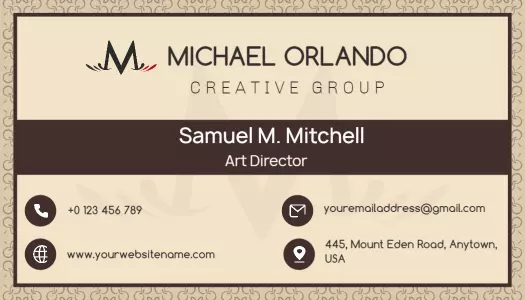 Elegant Minimalist Personal Art Director Business Card Template