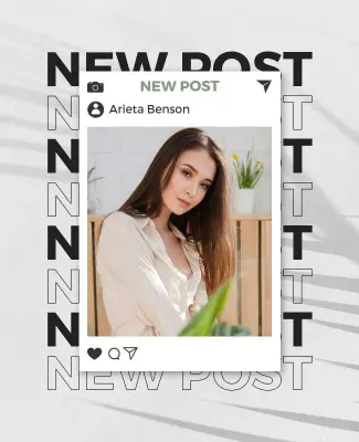 Elegant Minimalist Social Media Announcement Poster Template