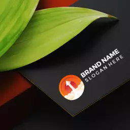 Elegant Mockup Featuring Vibrant Leaf and Logo Design Logo Template