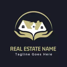 Elegant Modern Home Design Emphasizing Real Estate Services Logo Template