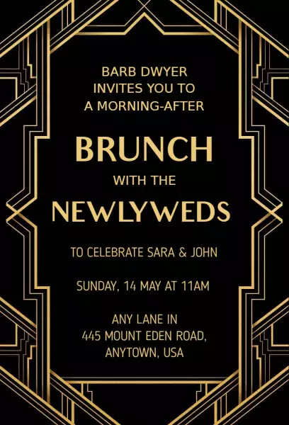 Elegant Morning-After Brunch Celebration Invitation Template