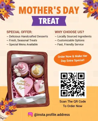 Elegant Mother's Day Special Treat Promotion Flyer Template