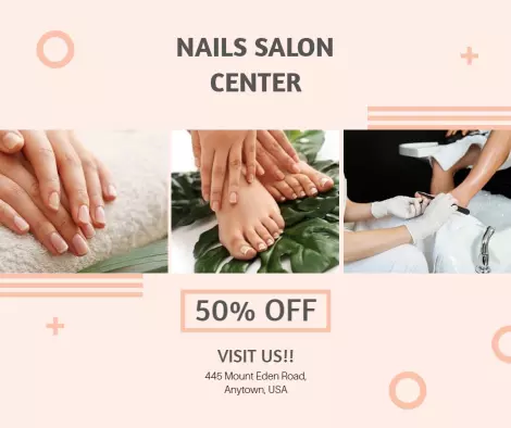 Elegant Nail Art and Care Services Promotion Ad Template