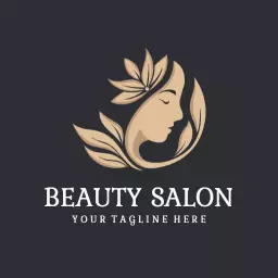 Elegant Natural Beauty Emphasizing Hair and Wellness Logo Template