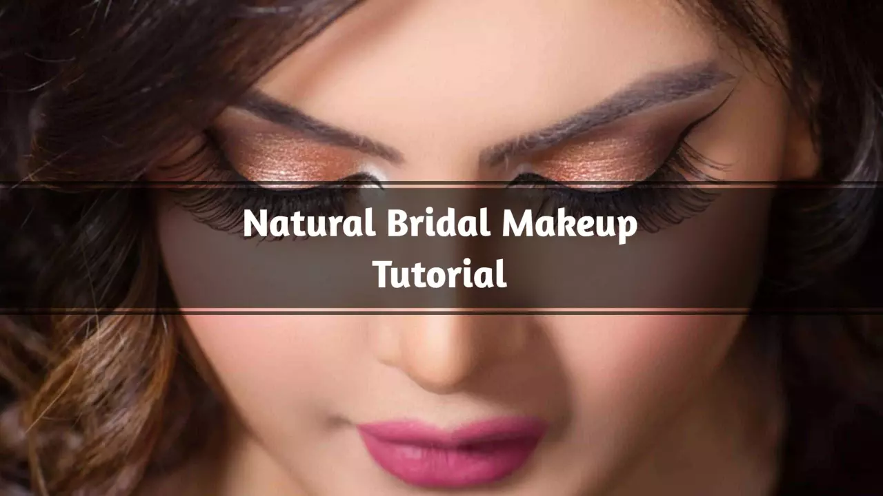 Elegant Natural Bridal Makeup Close-up Tutorial YouTube Banner Template