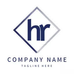Elegant Navy Blue Diamond Design for HR Professionals Logo Template