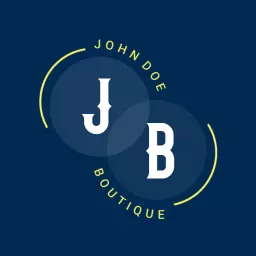 Elegant Navy Circle Monogram for John Doe Boutique Logo Template