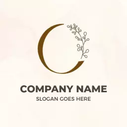 Elegant O Letter Design Featuring Floral Elements Logo Template