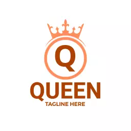 Elegant Orange Crown Design Representing Royalty and Empowerment Logo Template