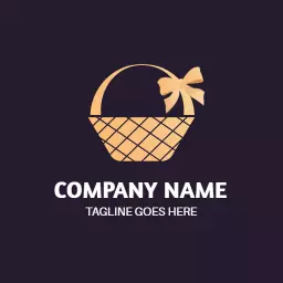 Elegant Orange Hamper Design for Gift Delivery Logo Template