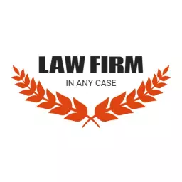 Elegant Orange Laurel Design Representing Law Firm Logo Template