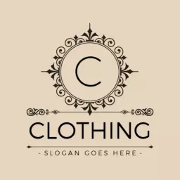 Elegant Ornate Design Emphasizing Fashionable Clothing Brand Logo Template