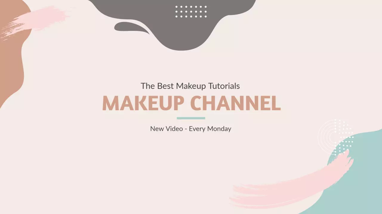 Elegant Pastel Colors and Artistic Brush Strokes YouTube Banner Template