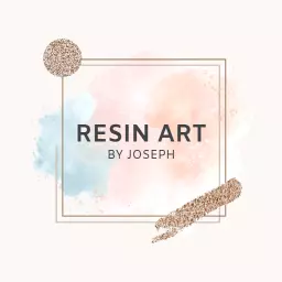 Elegant Pastel Textured Background Featuring Resin Art Logo Template