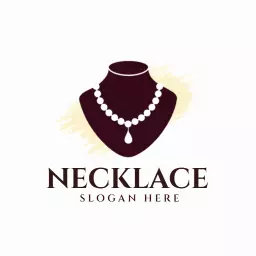 Elegant Pearl Design Showcasing Fashion Necklace Logo Template