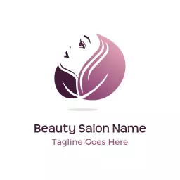 Elegant Pink and Purple Design Embodying Beauty Salon Logo Template