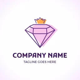 Elegant Pink and Purple Diamond Design for Luxury Brand Logo Template