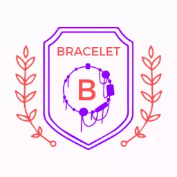 Elegant Pink and Purple Shield Design for Bracelet Logo Template