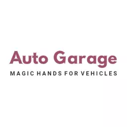 Elegant Pink and White Design for Auto Garage Logo Template