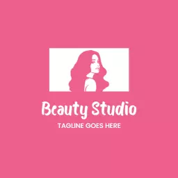 Elegant Pink and White Design for Beauty Studio Logo Template