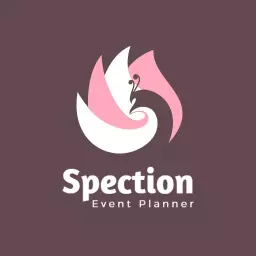 Elegant Pink and White Design for Event Planner Company Logo Template