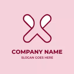 Elegant Pink and White Intertwined X Letter Design Logo Template