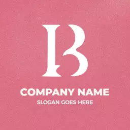 Elegant Pink Background with Bold B Letter Design Logo Template