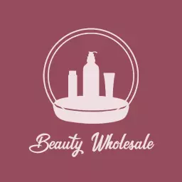 Elegant Pink Cosmetic Bottles Representing Beauty Wholesale Logo Template