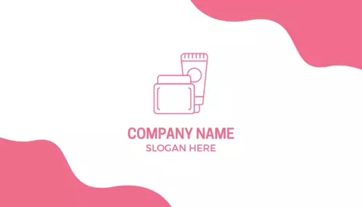 Elegant Pink Cosmetic Products Professional Visiting Card Template