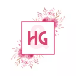 Elegant Pink Floral Monogram Design Featuring Initials Logo Template